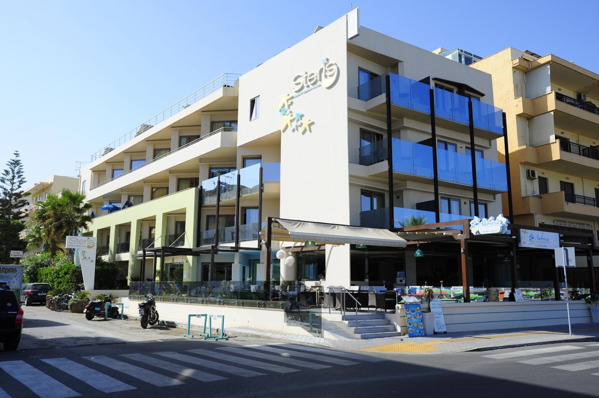 Steris Elegant Beach Hotel & Apartments 레팀노 외부 사진